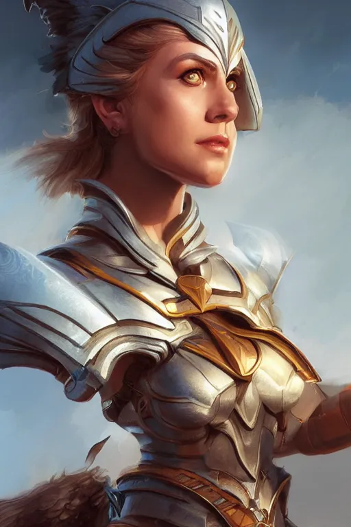 Image similar to amazon valkyrie athena, d & d, fantasy, portrait, highly detailed, headshot, digital painting, trending on artstation, concept art, sharp focus, illustration, art by artgerm and greg rutkowski and magali villeneuve