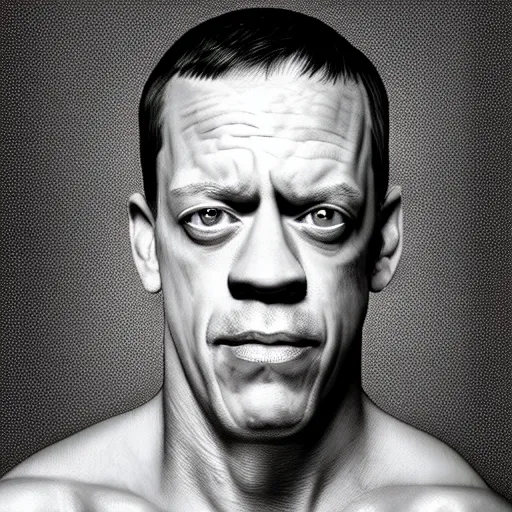 Prompt: photo portrait mugshot of the lovechild of john cena and steve buscemi from new jersey, realistic, hyperrealistic, 8 k resolution, hd quality, very detailed, highly detailed, intricate details, real life, real world, trending on artstation, digital art, really realistic, very realistic, headshot, head in frame, stock image, mugshot