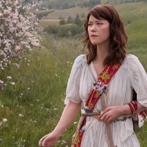 Image similar to film still of mary elizabeth winstead in midsommar 2 ( 2 0 2 4 )