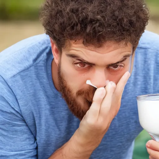 Image similar to confused man drinking water