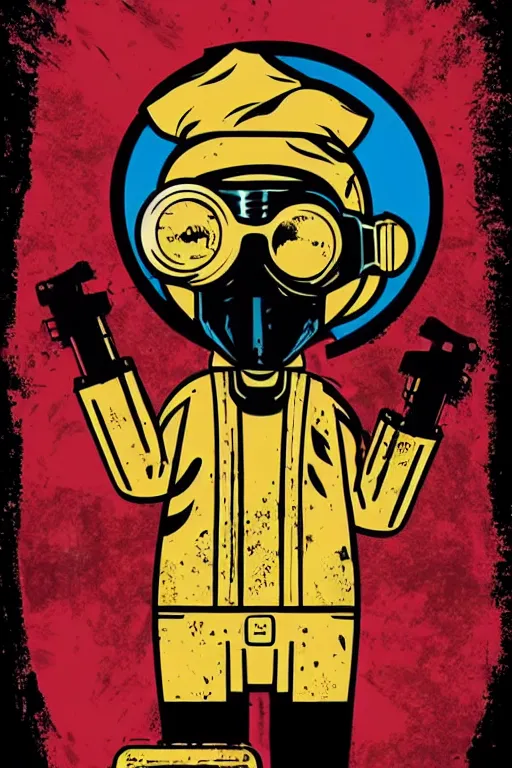 Image similar to fallout 7 6 retro futurist illustration art by butcher billy, sticker, colorful, illustration, highly detailed, simple, smooth and clean vector curves, no jagged lines, vector art, smooth andy warhol style