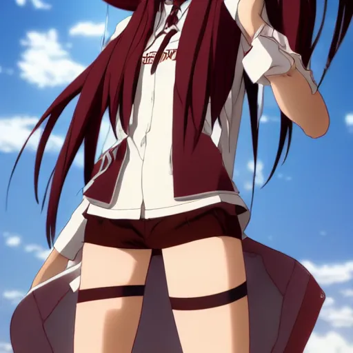 Image similar to makise kurisu full body