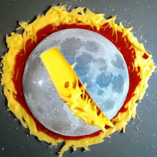 Prompt: the moon but its made out of cheese