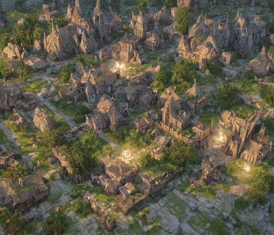 Image similar to a beautiful hyperrealistic detailed 3 d render of medieval fantasy outposts, by anton otto fischer, atey ghailan, unreal engine, octane render, gigantic, 3 d, brilliantly coloured, intricate, multiple angles, trending on artstation, volumetric lighting, hdr, polished, micro details, ray tracing, 4 k