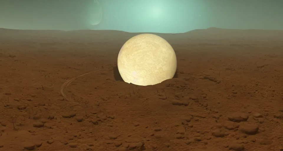Image similar to a small brown planet from a distance, telescope view, concept art, high detail, intimidating, cinematic, Artstation trending, octane render