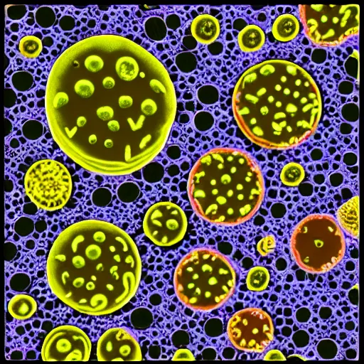 Image similar to 4 k microscope art microbiology