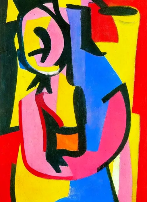 Prompt: expressive abstractionism, portrait of a girl, painting by willem de kooning,