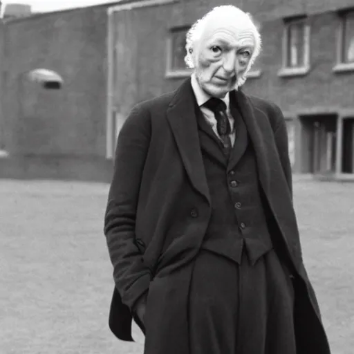 Image similar to william hartnell in a modern doctor who scene