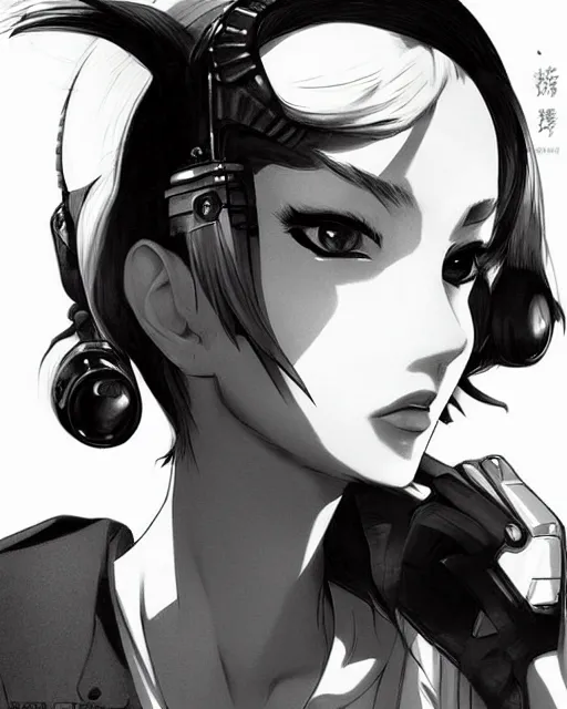 Image similar to portrait Anime 1940s Detective smoking, cyberpunk, high detail of the face, high detail, high modernization, artgerm, realistic shaded lighting ultra mega super hyper realistic