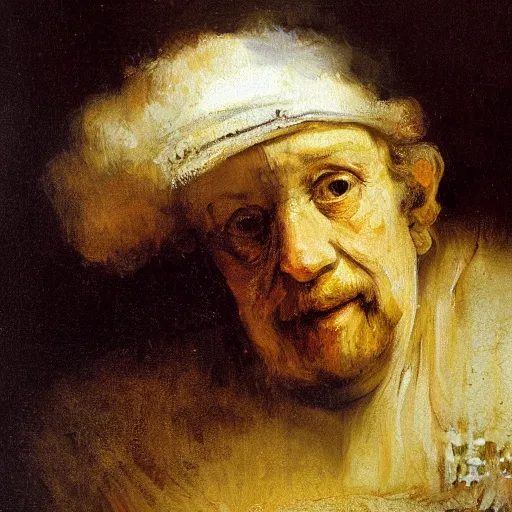 Prompt: painting of rembrandt painted, oil painting by rembrandt 4 k