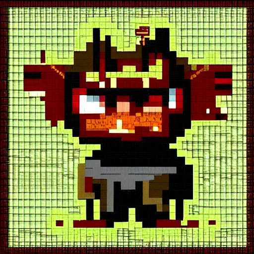 Prompt: goblin, pixel art, detailed