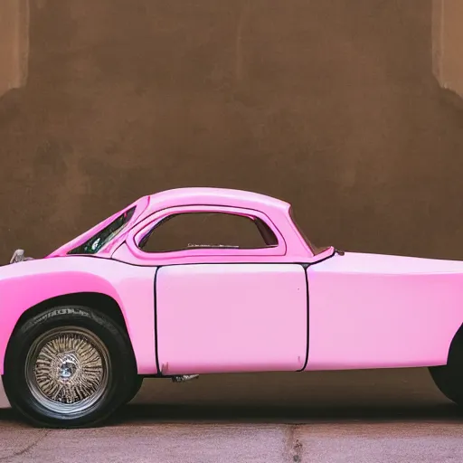 Image similar to Elegant photography of the pink panther car