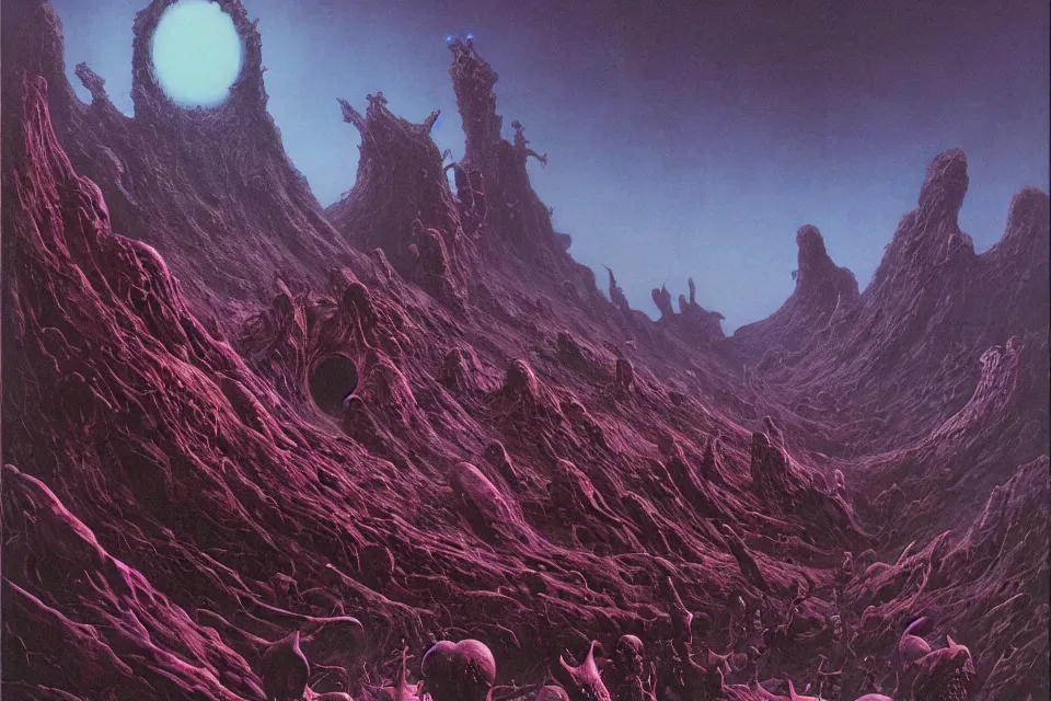 Image similar to otherworlds, wayne barlowe.