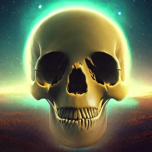 Prompt: a planet that somewhat shaped like a skull, stars in the background, natural, ultra detail. digital painting, beautiful, concept art, ethereal, cinematic, epic, 8k, high detail, Artstation, mystical, illustration, Trending on Artstation, Artstation HQ, Artstation HD, deviant art, Pinterest, digital art,