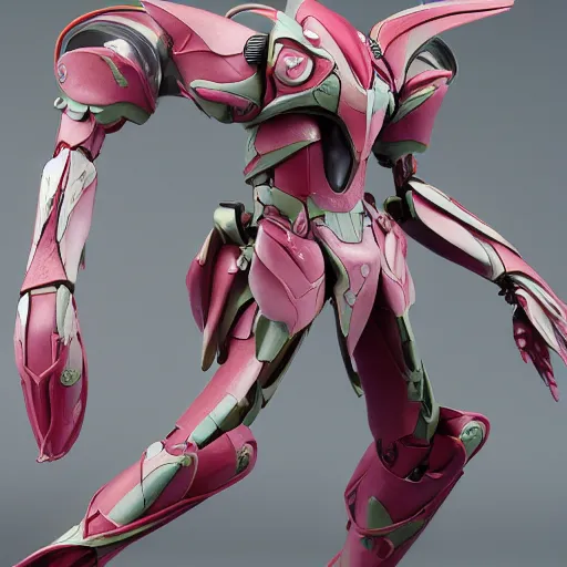 Image similar to futuristic nymphaea themed mecha waterlily upper body, sepals forming helmet, highly detailed, nymphaea, 8 k hd resolution, barbatos lupus rex with floral inlay, bandai box art, star wars, makoto kobayashi, frank gehry, raymond swanland