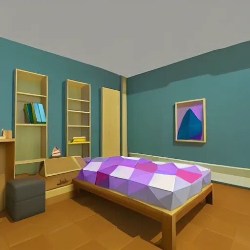 Image similar to low poly room