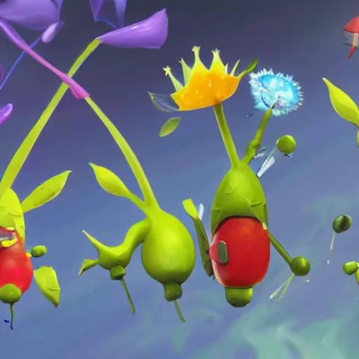 Image similar to pikmin 3 concept art