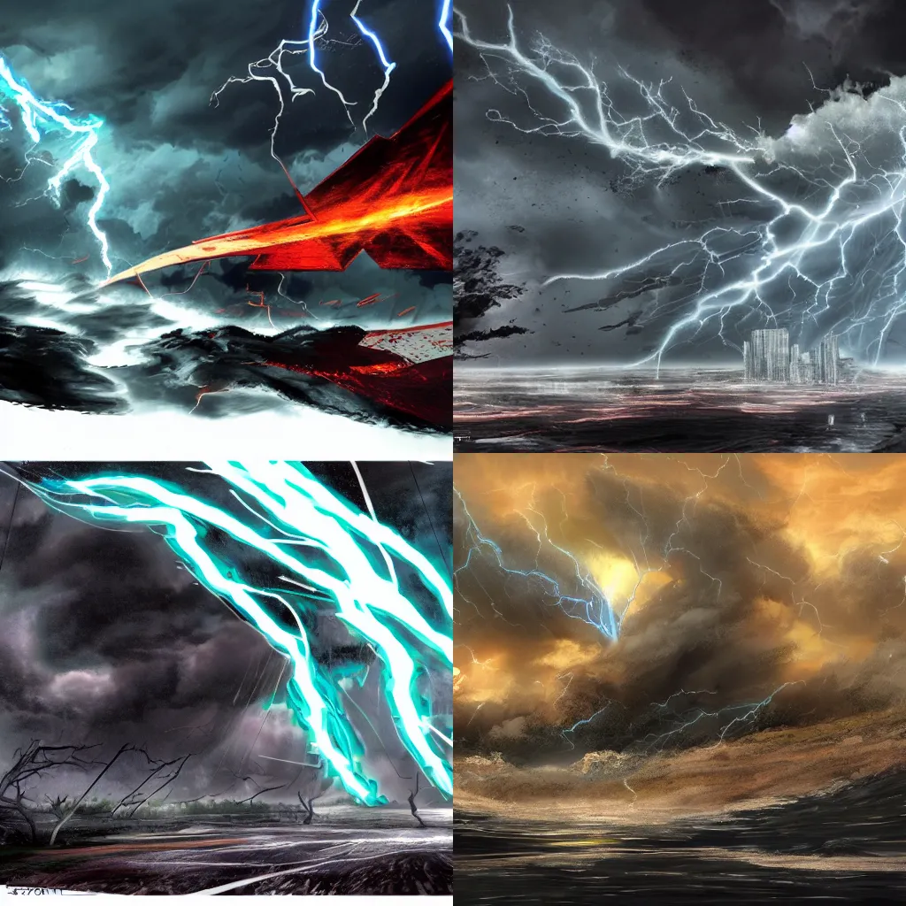 Prompt: storm destroying everything concept art