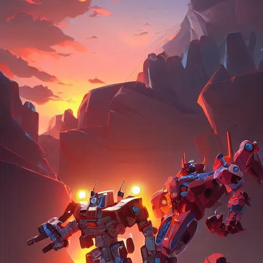 Image similar to hero world transformers, behance hd by jesper ejsing, by rhads, makoto shinkai and lois van baarle, ilya kuvshinov, rossdraws global illumination