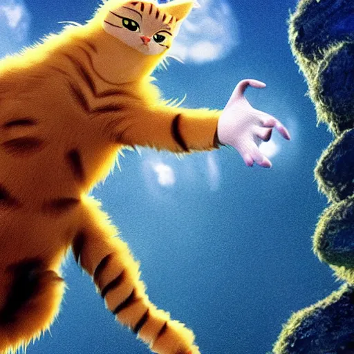 Image similar to donald trump ascending to the heaviside layer in the movie cats, by studio ghibli, hyper - detailed