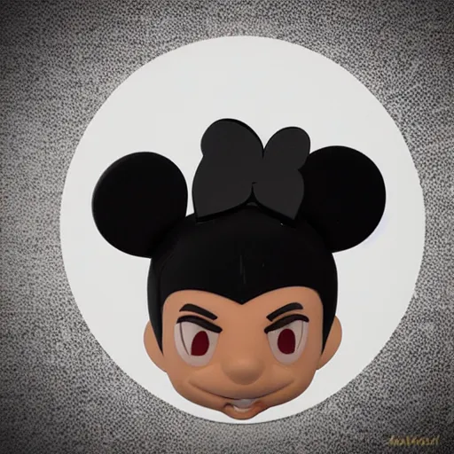 Image similar to michael jackson, michael jackson, michael jackson, michael jackson, michael jackson, ( cosplay mickey mouse ears ), nendroid, butcher billy style