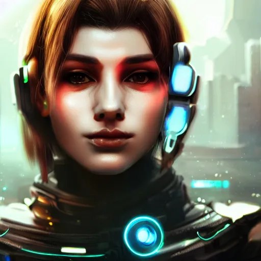 Prompt: Beautiful Cyberpunk girl face, closeup shot, 4k, artstation, artstationHD, trending, masterpiece, digital art