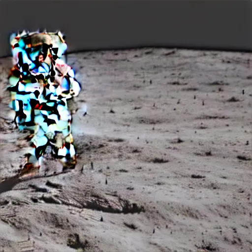 Prompt: paper diorama of the Apollo moon landing , realistic, intricate detail