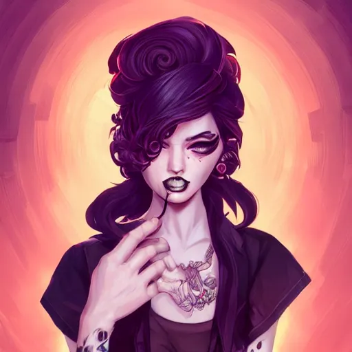 Image similar to a portrait of a beautiful punkrock girl, art by lois van baarle and loish and ross tran and rossdraws and sam yang and samdoesarts and artgerm and saruei, digital art, highly detailed, intricate, sharp focus, Trending on Artstation HQ, deviantart, unreal engine 5, 4K UHD image