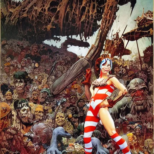 Image similar to Where\'s Waldo by Frank Frazetta
