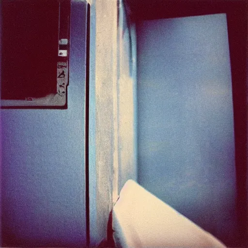 Image similar to 90s polaroid, ethereal, blue, by Saul Leiter, Jamel Shabazz, Nan Goldin