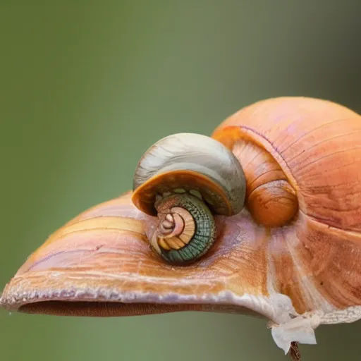 Image similar to a snail with an eyeball for a shell