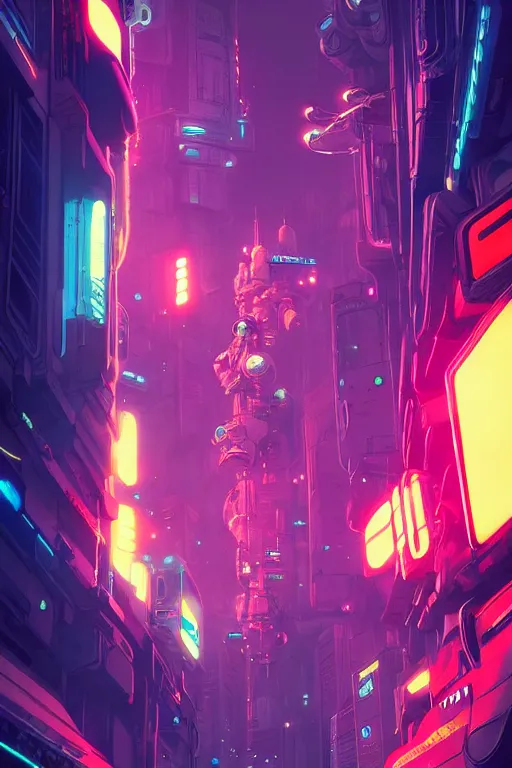 Prompt: A picture of an astronaut close to the camera in a upside down cyberpunk city by moebius, Neil Blevins and Jordan Grimmer, neon lights, surreal