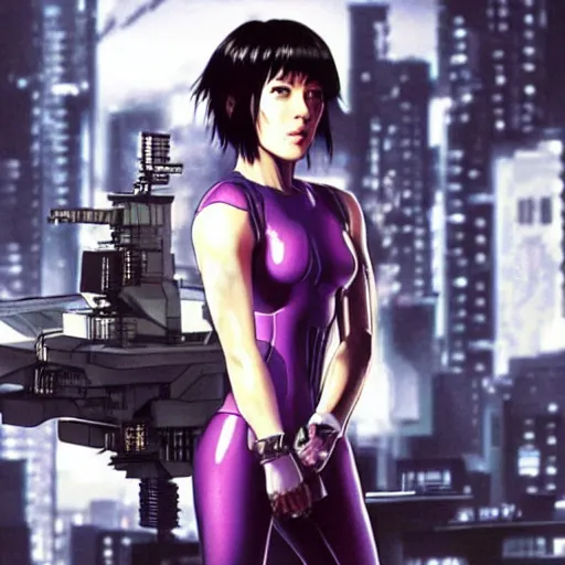 Image similar to “Rachel McAdams as Motoko Kusanagi in Ghost in the Shell”