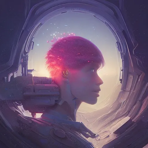 Image similar to highly detailed surreal vfx portrait of scifi landscape, stephen bliss, unreal engine, greg rutkowski, loish, rhads, beeple, makoto shinkai and lois van baarle, ilya kuvshinov, rossdraws, tom bagshaw, global illumination, detailed and intricate environment