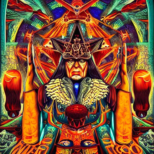 Image similar to Aleister Crowley style, vivid colors, high details, cinematic, 8k resolution, beautiful detailed, photorealistic