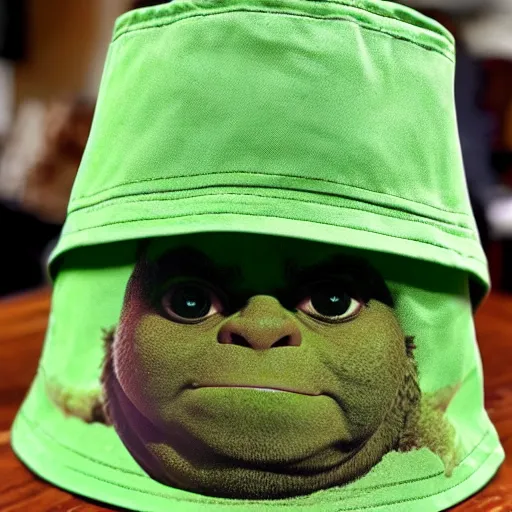 Prompt: shrek bucket hat