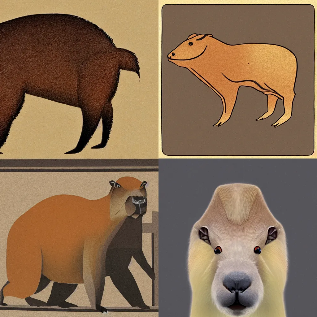 Prompt: Art Deco Of A Capybara, 4K