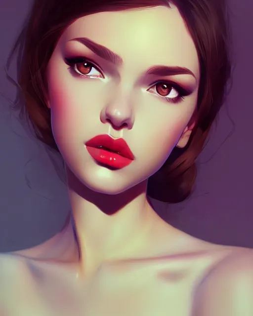 Prompt: andrea ivanova, plump lips, by wlop and ilya kuvshinov and artgerm,, gorgeous, stunning, alluring, artstation, deviantart, digital art