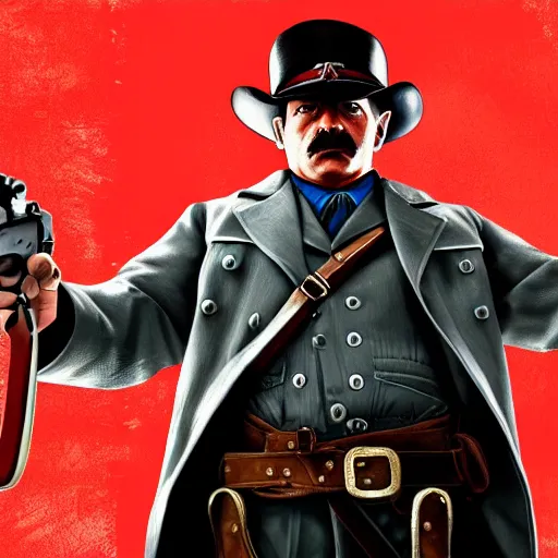 Image similar to Adolf Hitler in red dead redemption 2