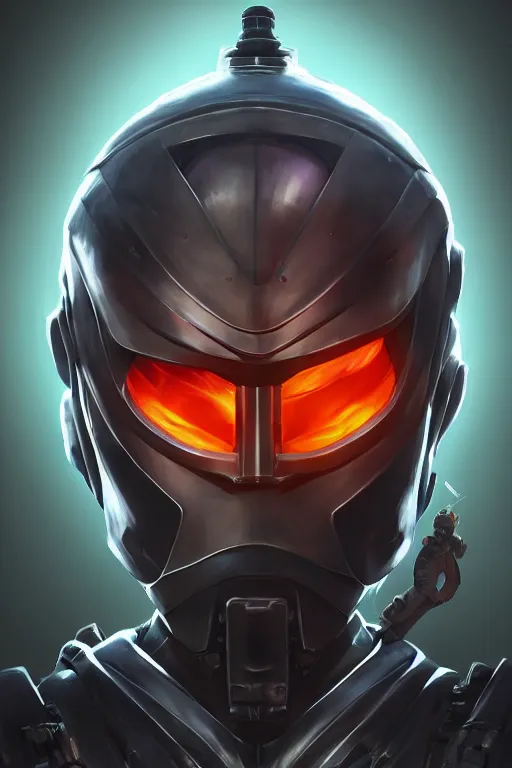 Image similar to epic mask helmet robot ninja portrait stylized as fornite style game design fanart by concept artist gervasio canda, behance hd by jesper ejsing, by rhads, makoto shinkai and lois van baarle, ilya kuvshinov, rossdraws global illumination radiating a glowing aura global illumination ray tracing hdr render in unreal engine 5