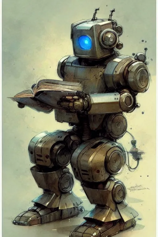 Image similar to (((((robot book art . muted colors.))))) by Jean-Baptiste Monge !!!!!!!!!!!!!!!!!!!!!!!!!!!