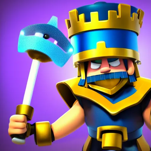 Prompt: Clash Royale robot, UHD, hyperrealistic render, 4k, highly detailed