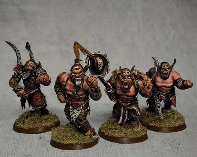 Image similar to group vintage photograph of a warrior orc tribe, highly detailed, warhammer, warcraft