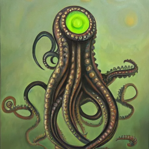 Image similar to oil painting of cthulu