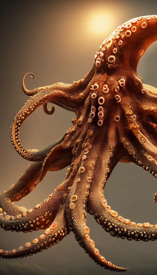 Image similar to A octopus centered-photograph , film still, dynamic action pose, National Geographic, insane detail, intricate, highly detailed, Zeiss Lens, DSLR photography, smooth, sharp focus, Unreal Engine 5, Octane Render, Redshift, 8K