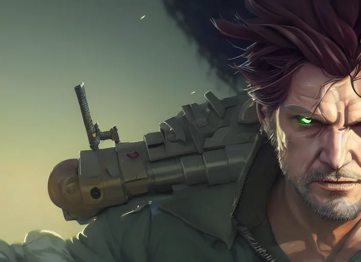 Prompt: highly detailed portrait of solid snake, in no game no life, stephen bliss, 8 k, unreal engine, fantasy art by greg rutkowski, loish, rhads, ferdinand knab, makoto shinkai and lois van baarle, ilya kuvshinov, rossdraws, tom bagshaw, global illumination, radiant light, detailed and intricate environment