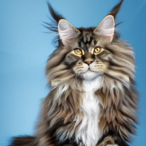 Prompt: A fluffy Maine Coon in Soviet Russian. Propaganda. High resolution. Highly detailed. Art station. 8k