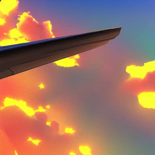 Image similar to app icon, flight, sky, 3d render, full colour, Pixar style,