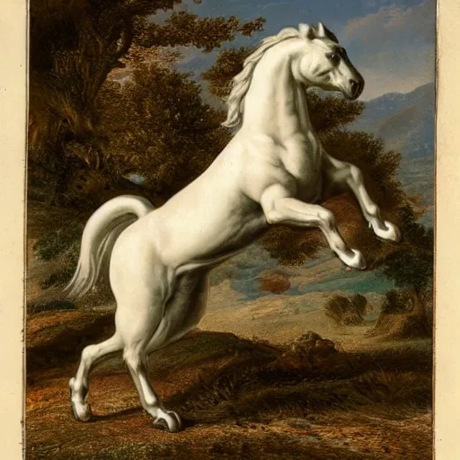 Image similar to horse trampling griffin