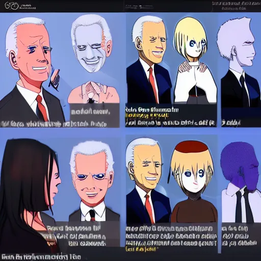 Prompt: joe biden in the show naruto, trending on artstation